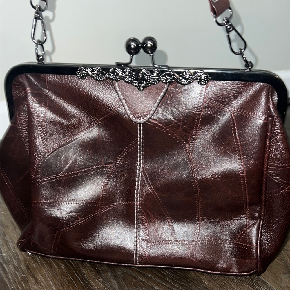 Elegant Brown Leather Women's Bag
